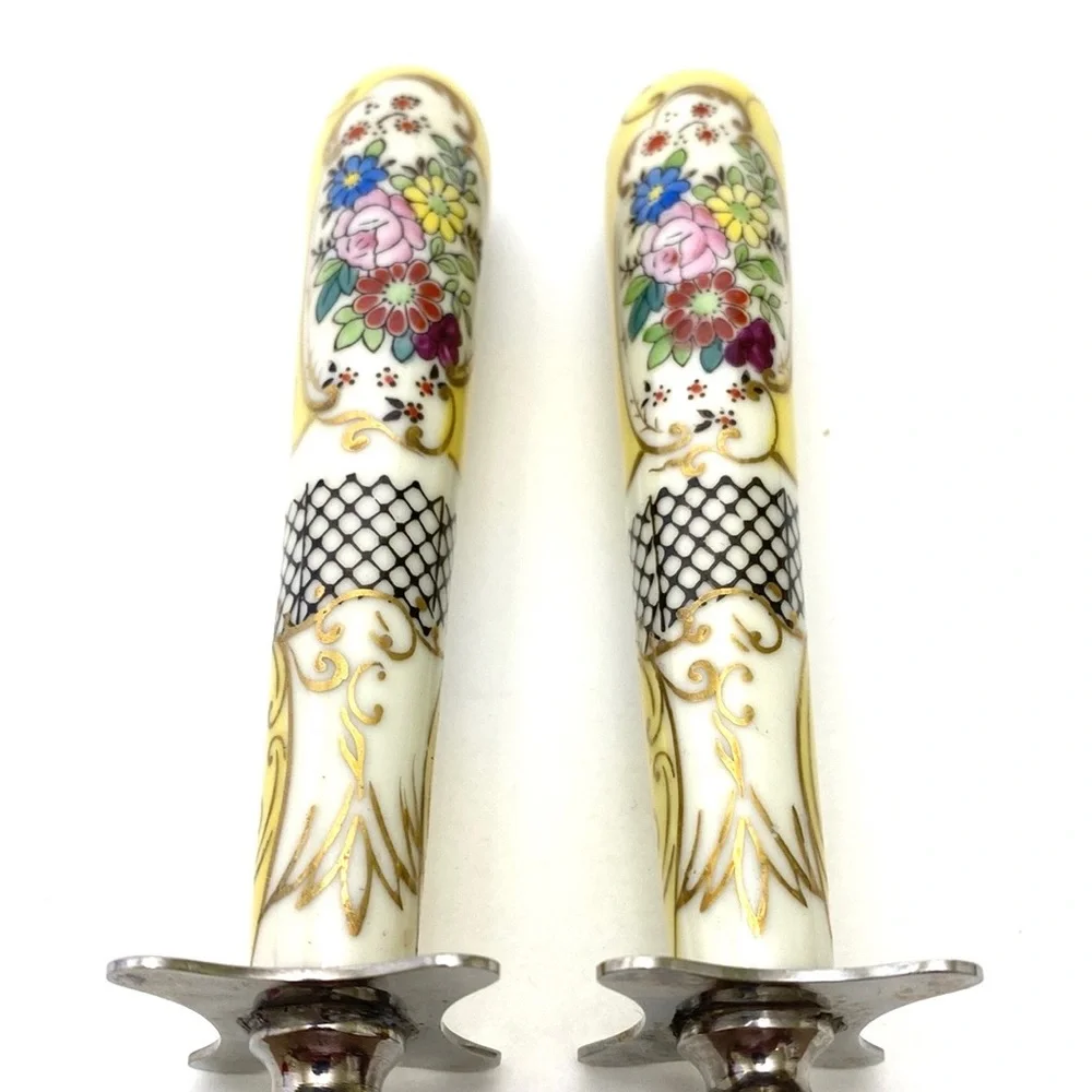 Judson Forged Stainless/Bone China 2-Piece Carving Set Vintage